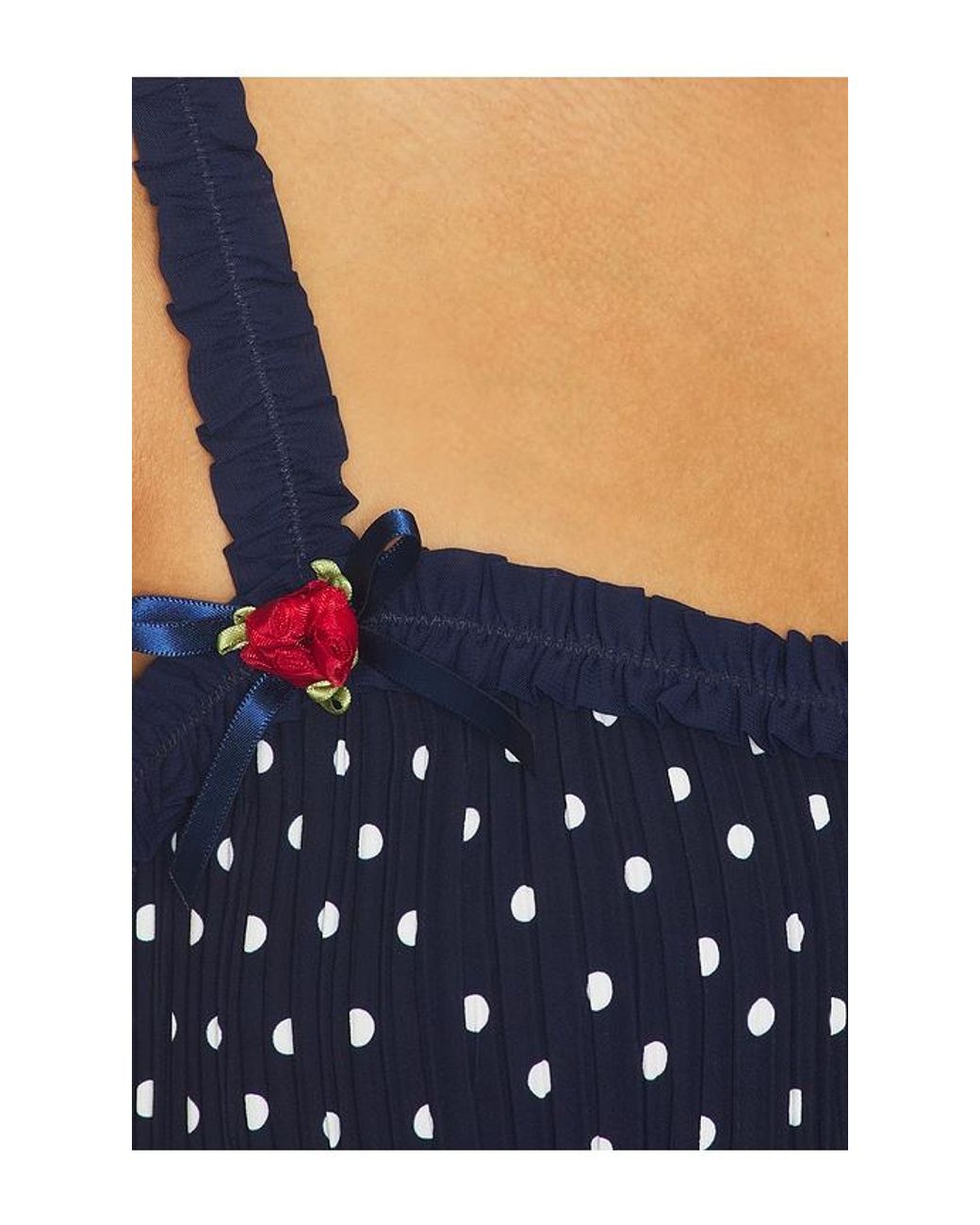 GUIZIO Blue Penelope Plisse Dress