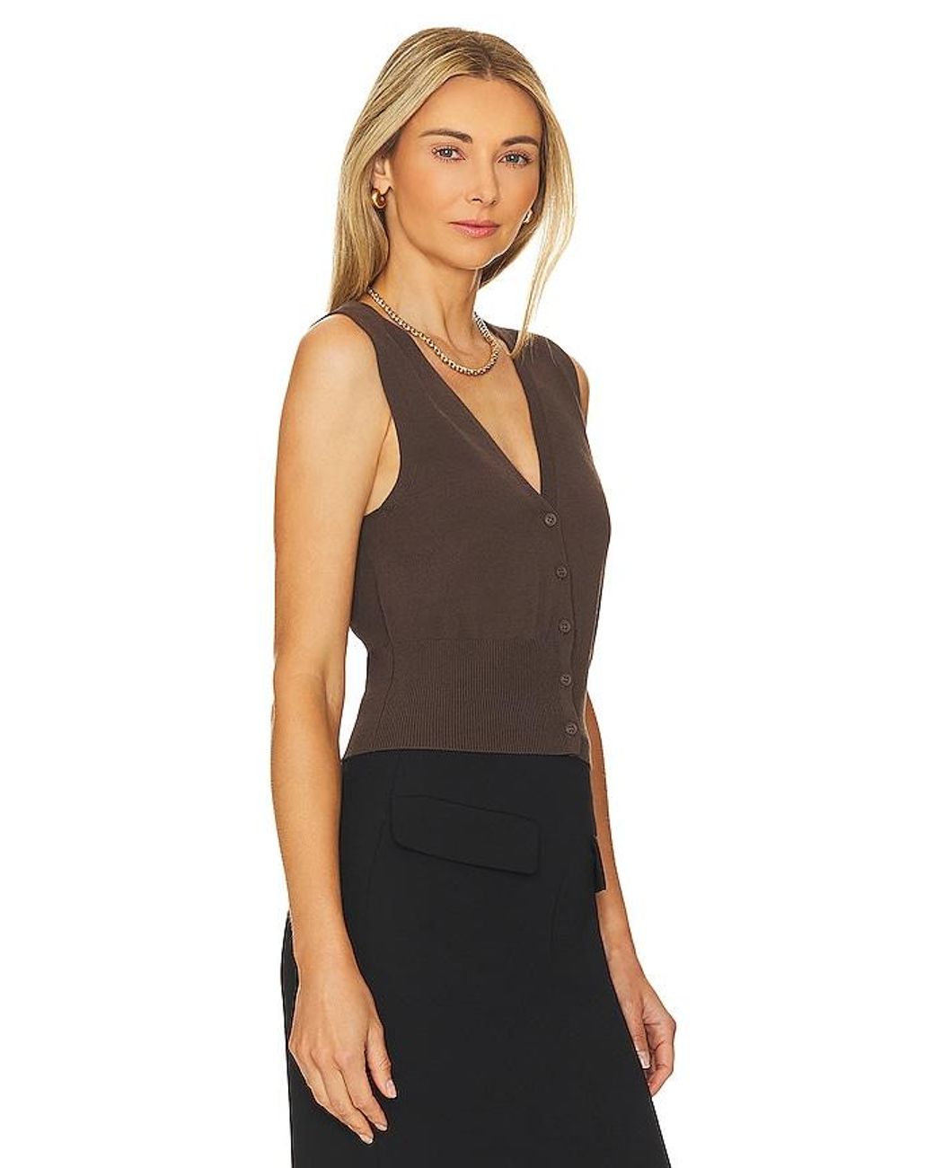 L'academie Black Natesa Knit Vest