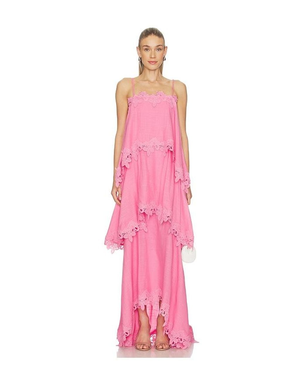 Elliatt Pink Miri Tiered Gown