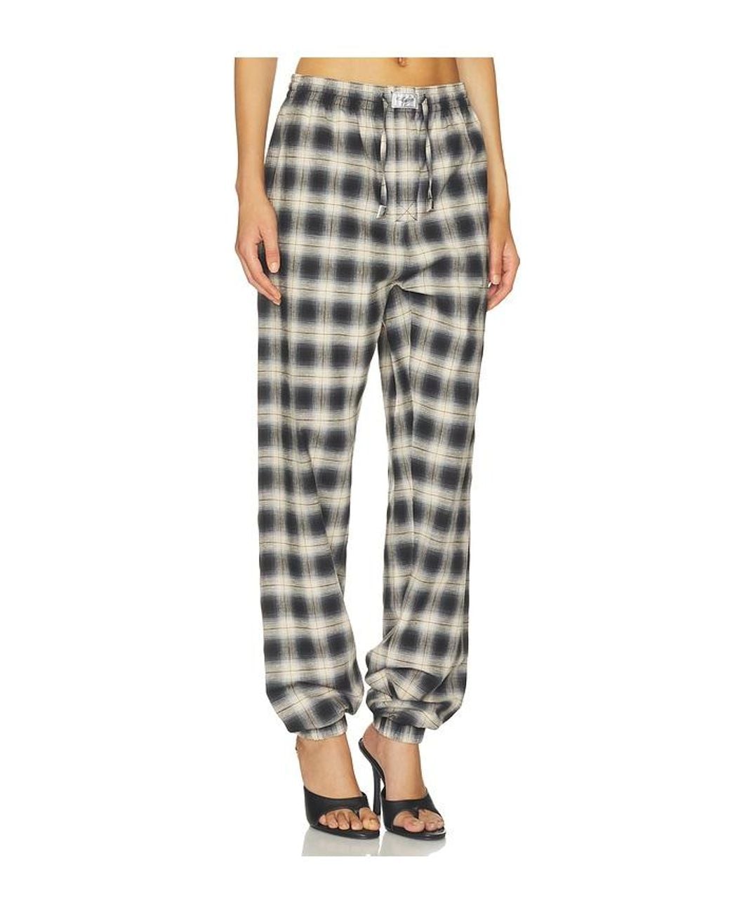 The Attico Black Long Check Pant