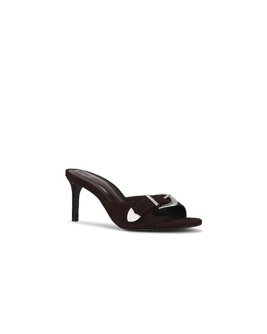 Black Suede Studio Black Elena 70 Mule