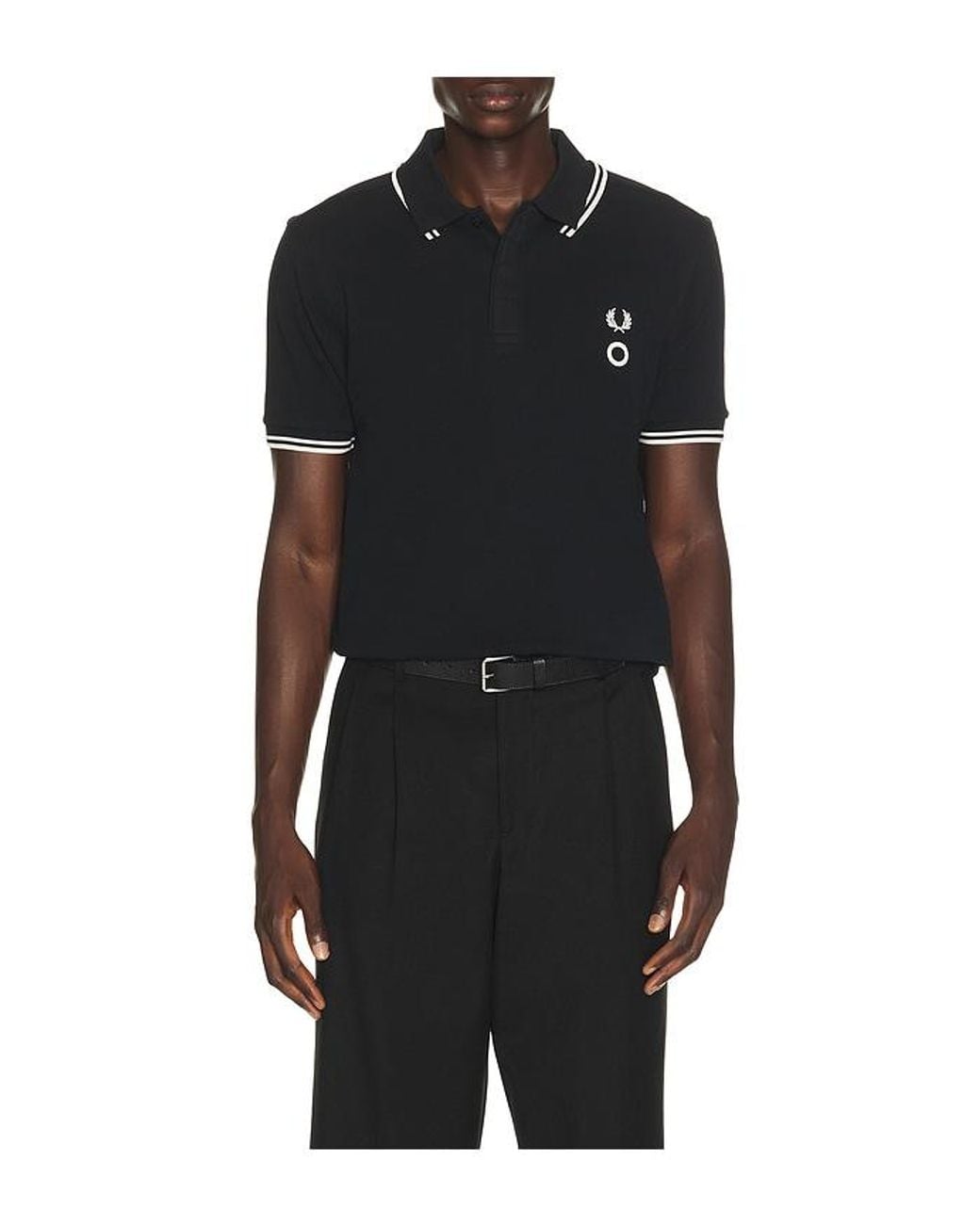 Fred Perry Black X Craig Split Collar Shirt for men