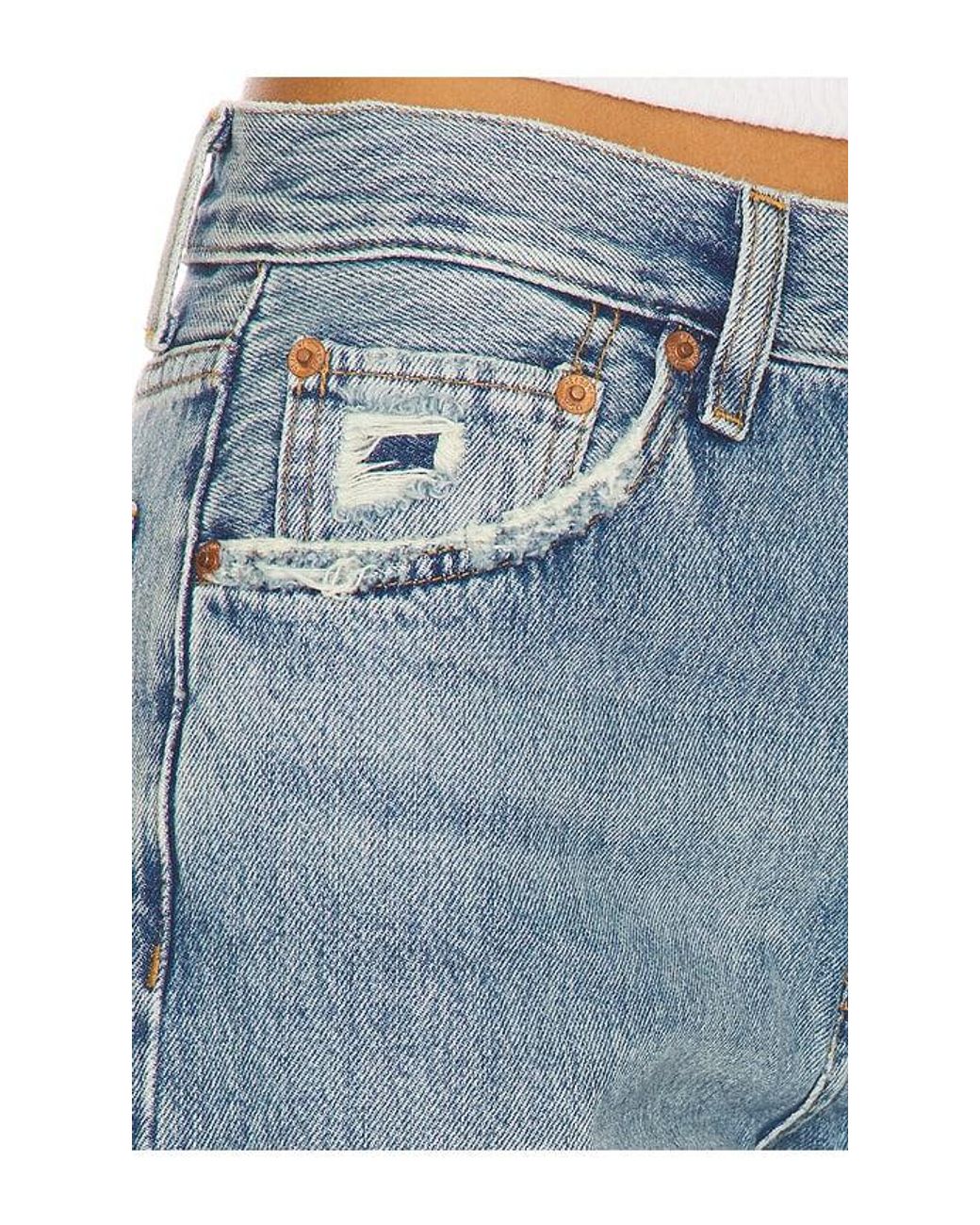 Re/done Blue 90S Wide Leg Jeans