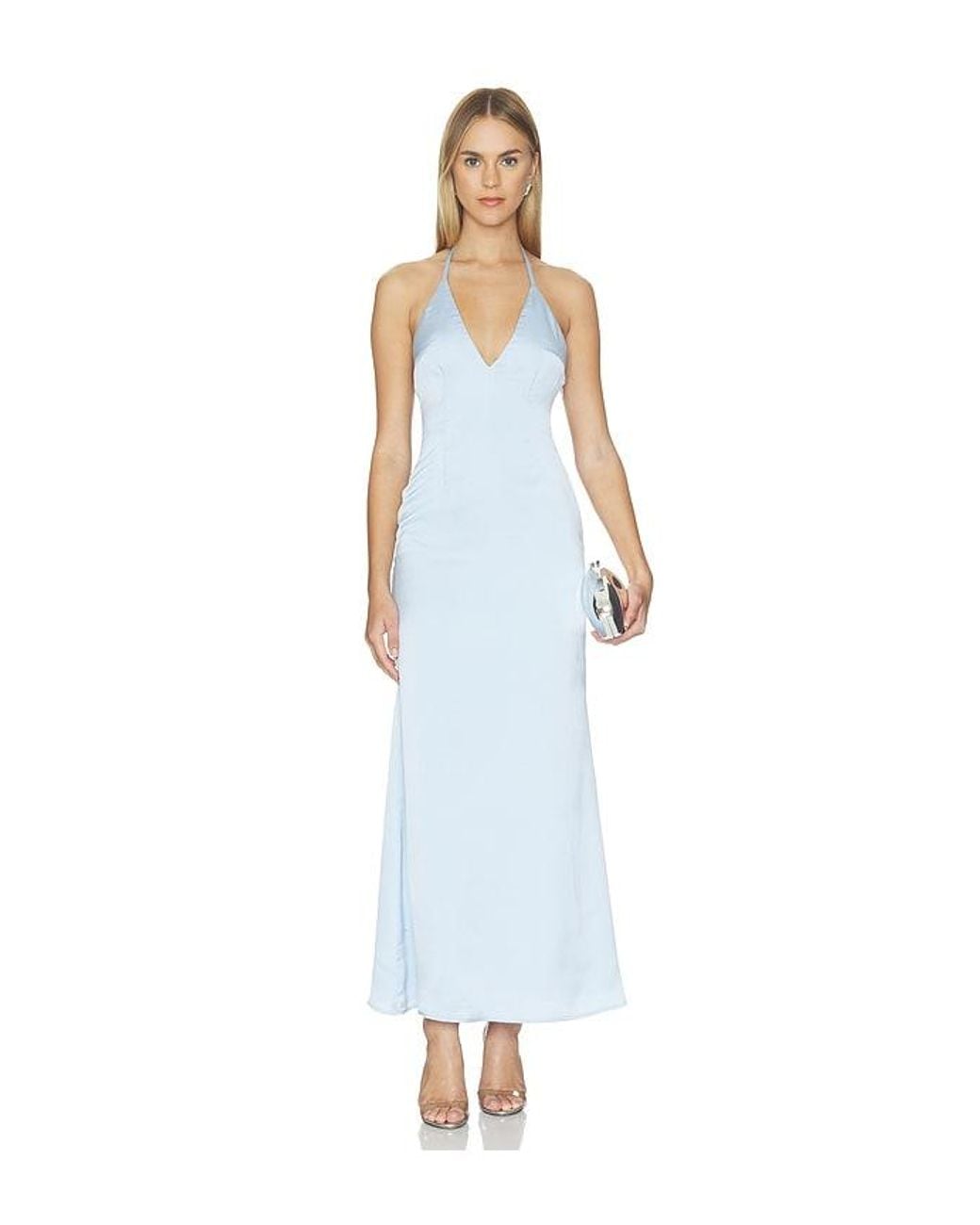 MORE TO COME White Piper Bow Back Gown