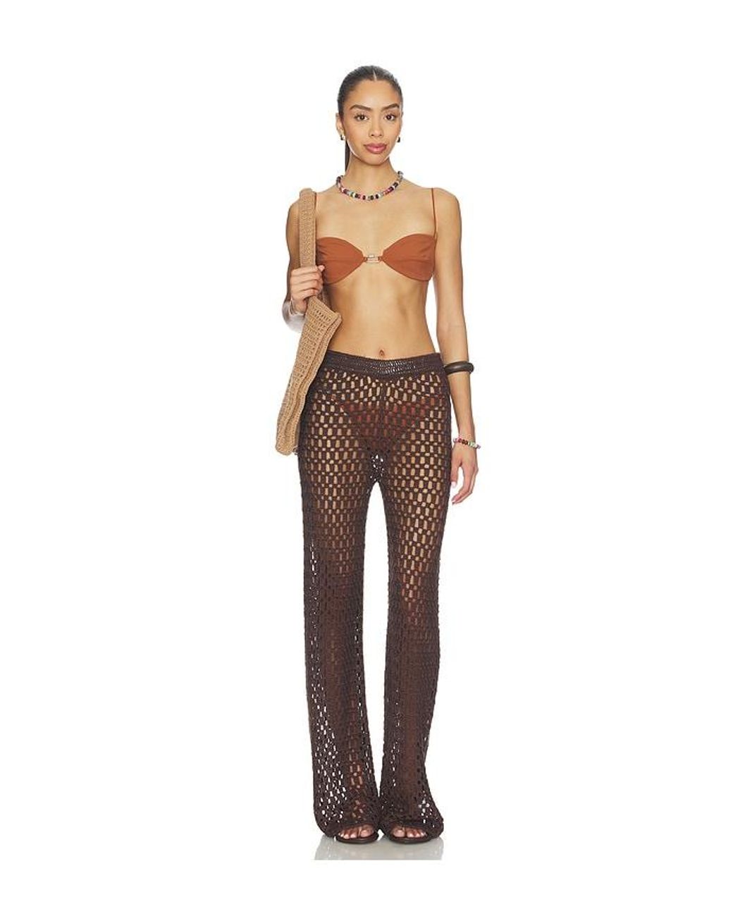 MORE TO COME Brown Rue Pant
