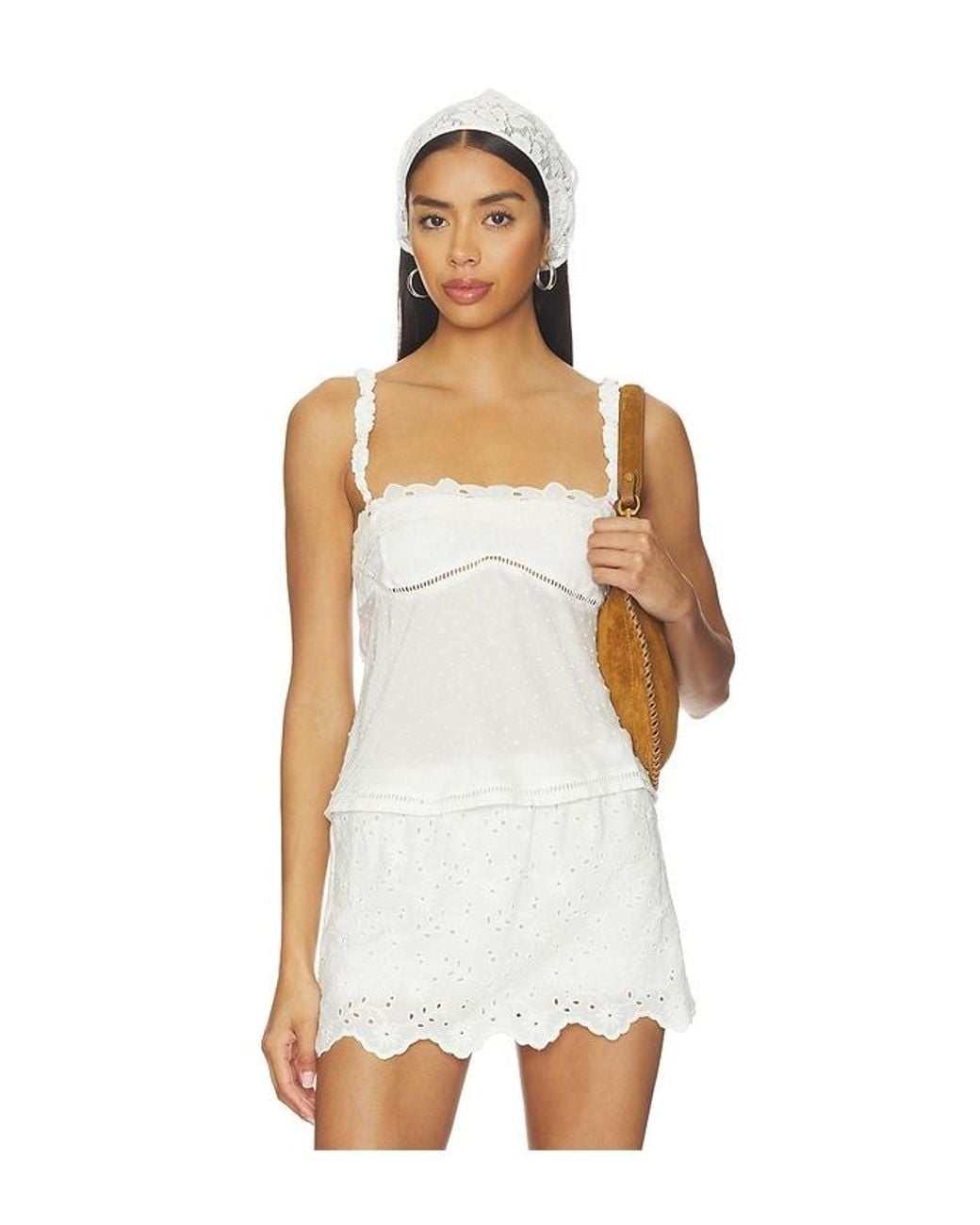 Free People White Little Love Tank