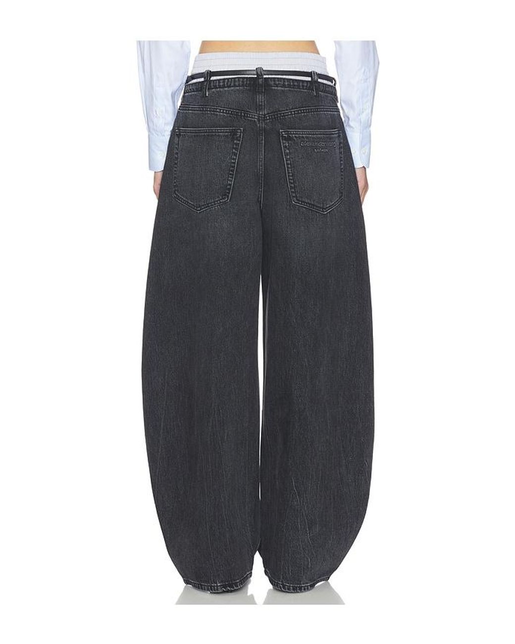 Alexander Wang Black Prestyle Blow Up Jeans With Leather Belt And Boxer