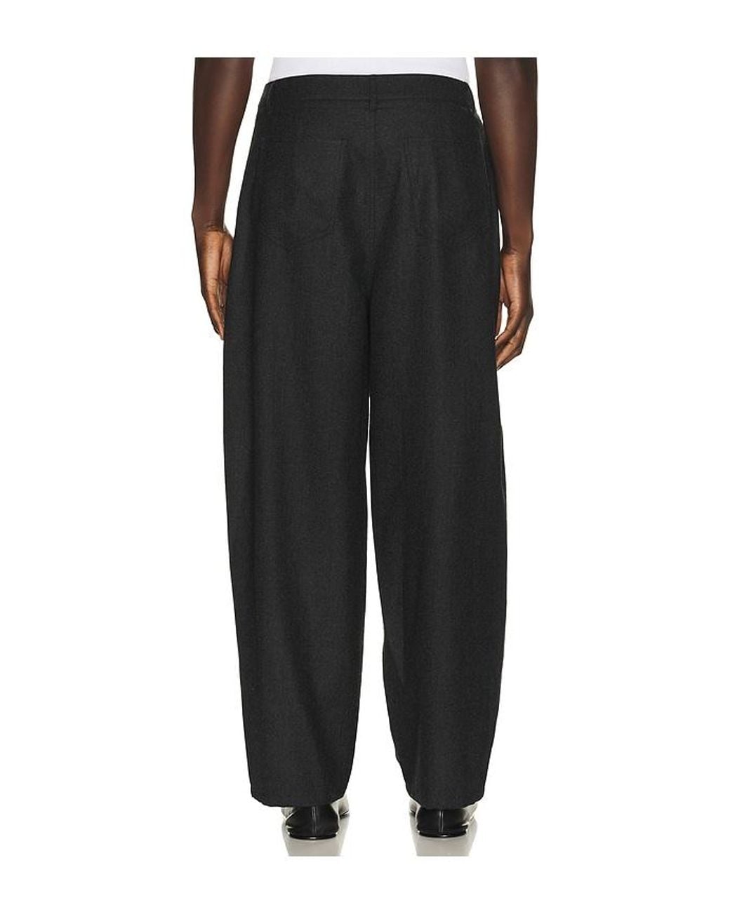 LE17SEPTEMBRE Black Wool Curved Trousers for men