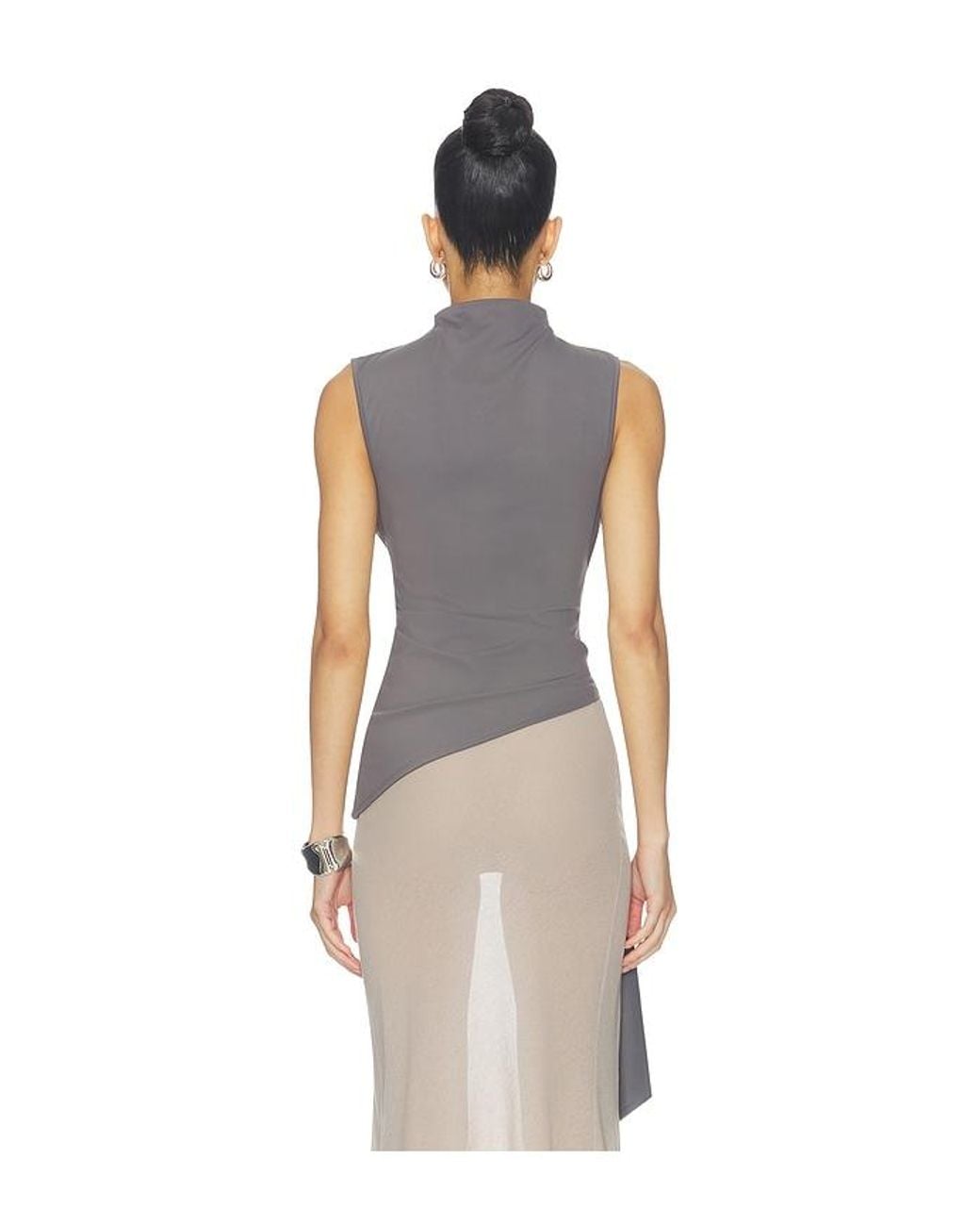 ALL THE WAYS Blue Marisol Drape Top