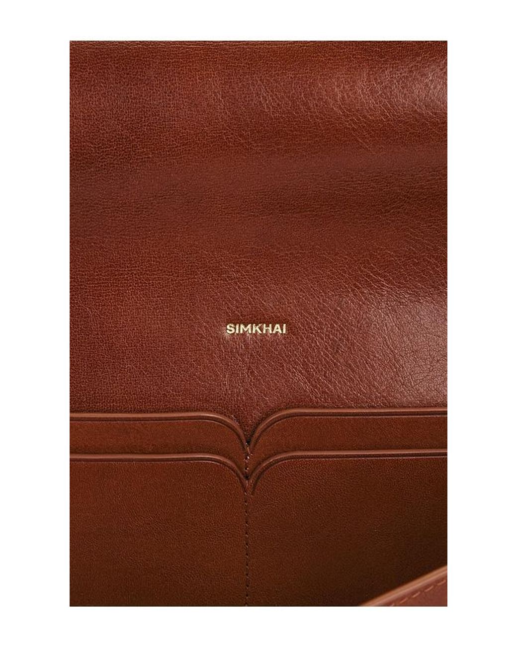 Jonathan Simkhai White River East West Vachetta Leather Clutch