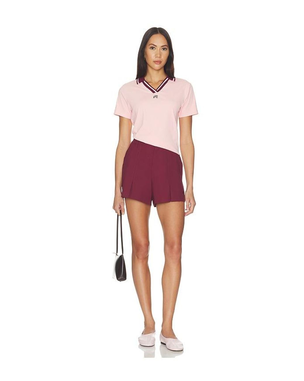 Malbon Red Carlota Polo Top