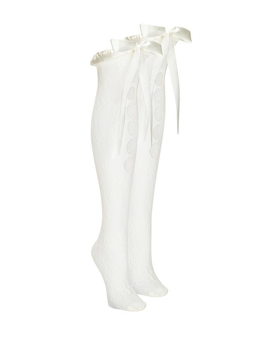 Stems White Lolita Knee Socks