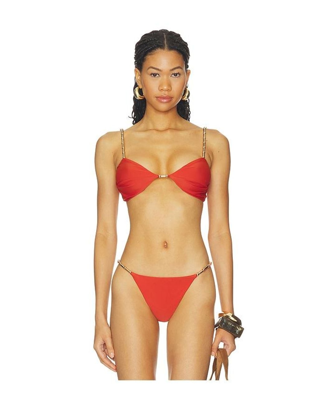 Devon Windsor Orange Emmie Bikini Top