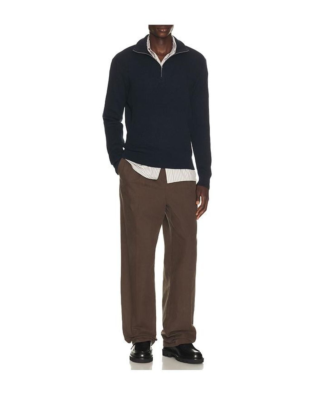 Rag & Bone Blue Danton Quarter Zip for men