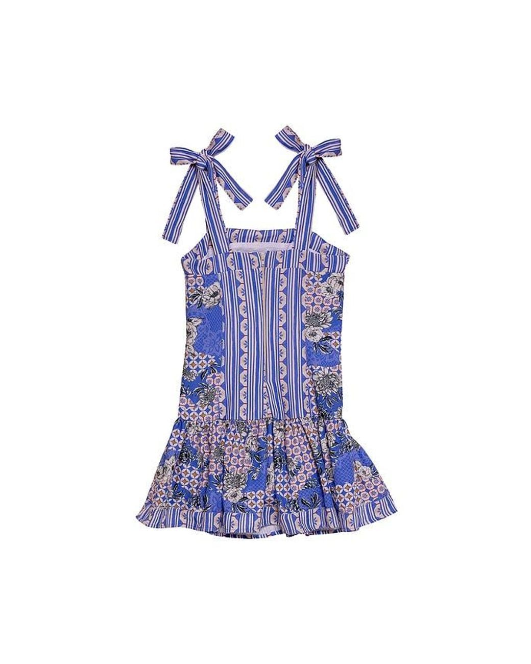 Agua Bendita Blue Kaio Quilt Dress