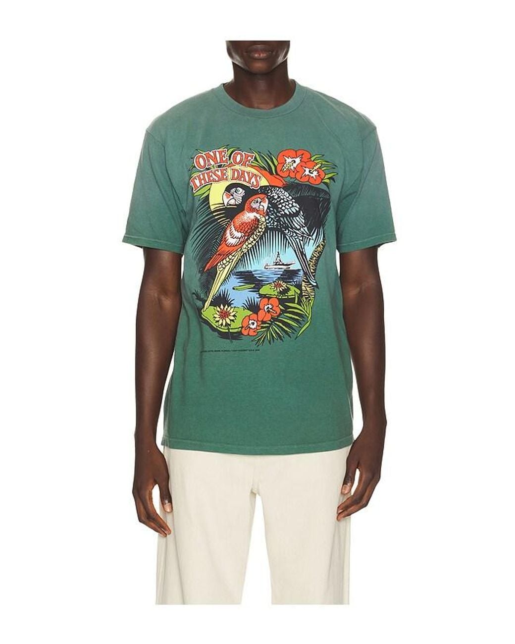 One Of These Days Green X Revolve X Fwrd Miami Design 02 Tee for men