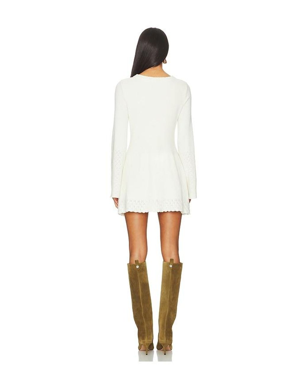 Free People White Bali Old Flame Sweater Dress
