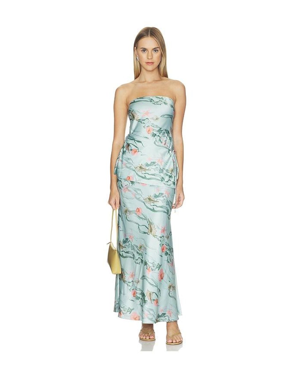 AMUR Blue Ever Tiered Maxi Dress