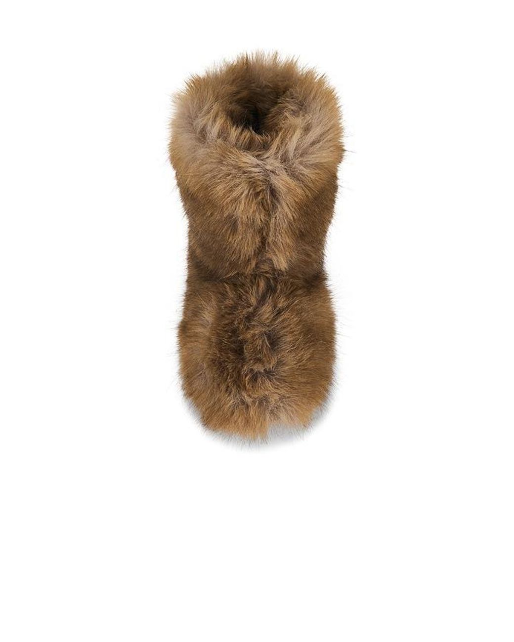 MSGM Brown Fluffy Flat Boot