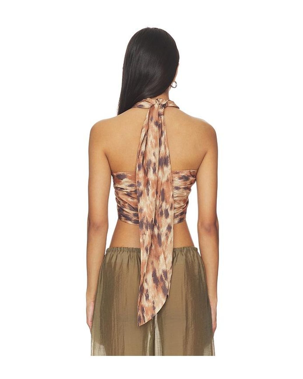 Ganni White Printed Wrap Scarf
