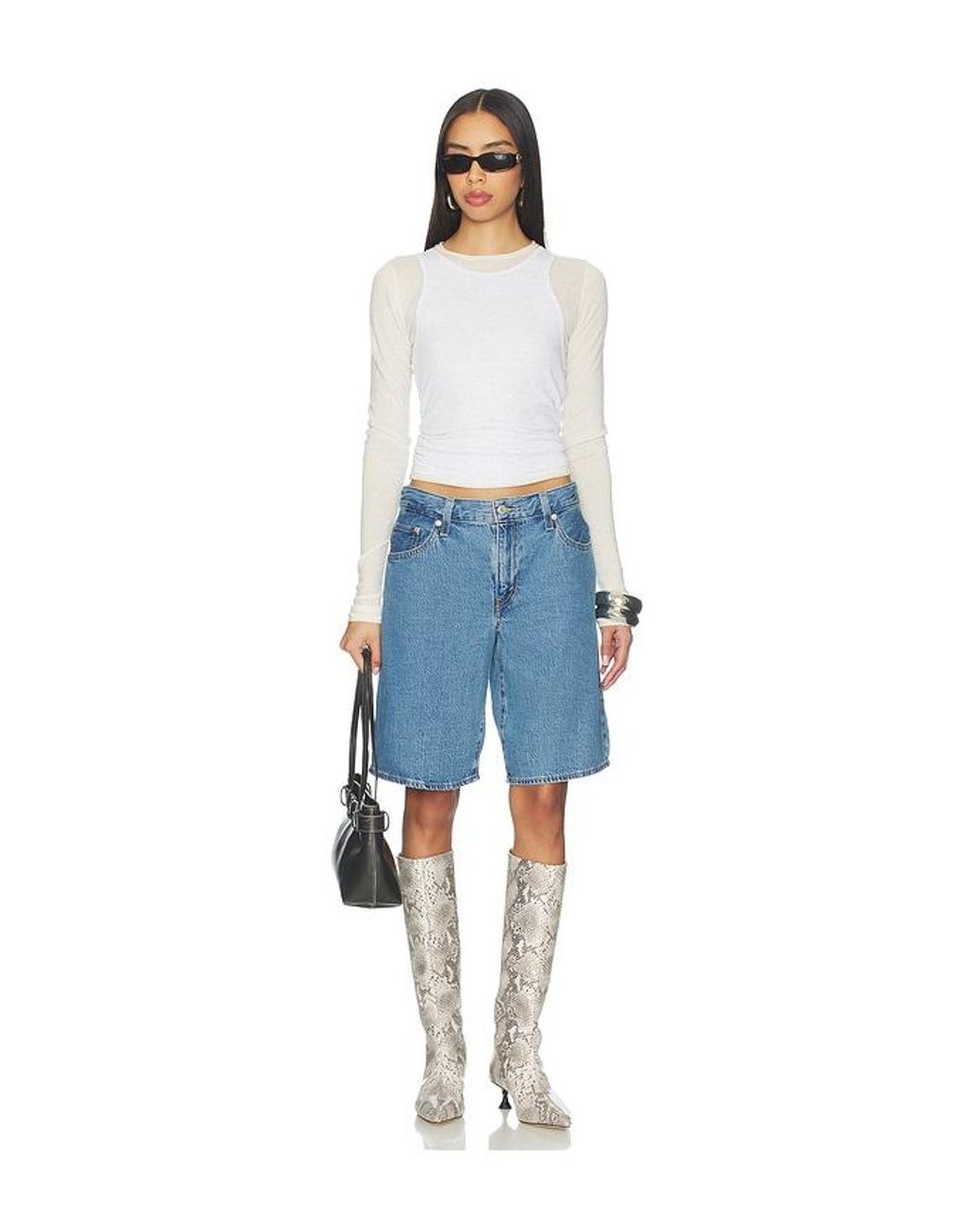 Levi's Blue Baggy Dad Jort