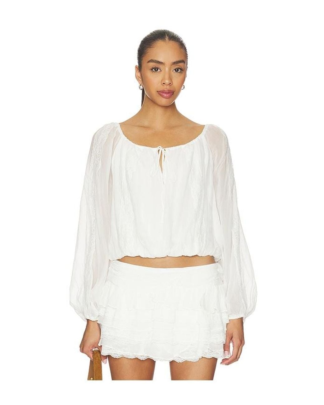 Amanda Uprichard White X Revolve Dallas Top