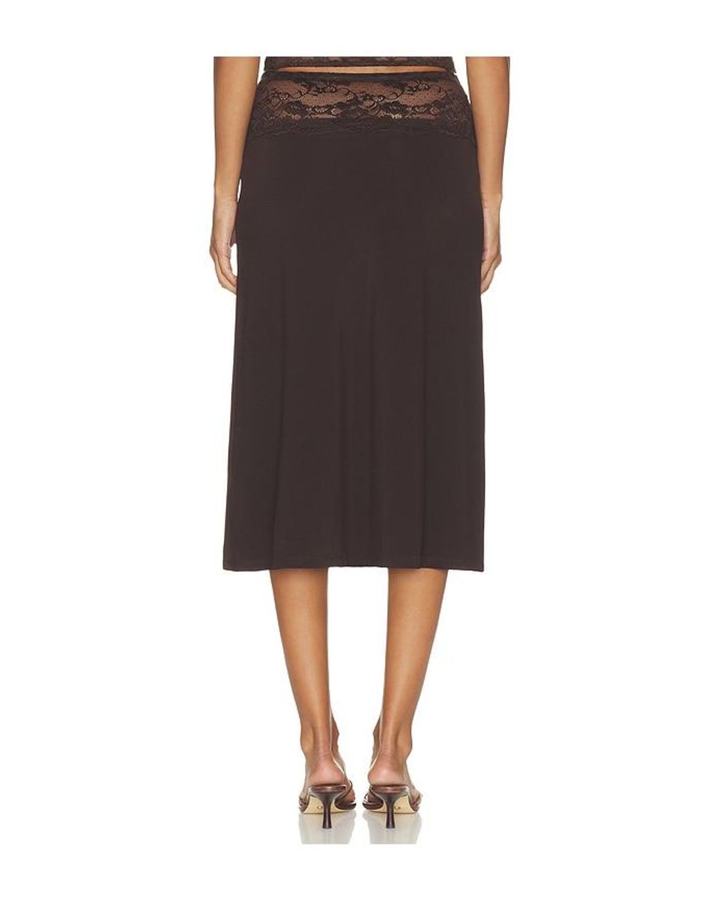 Lioness Black First Kiss Midi Skirt