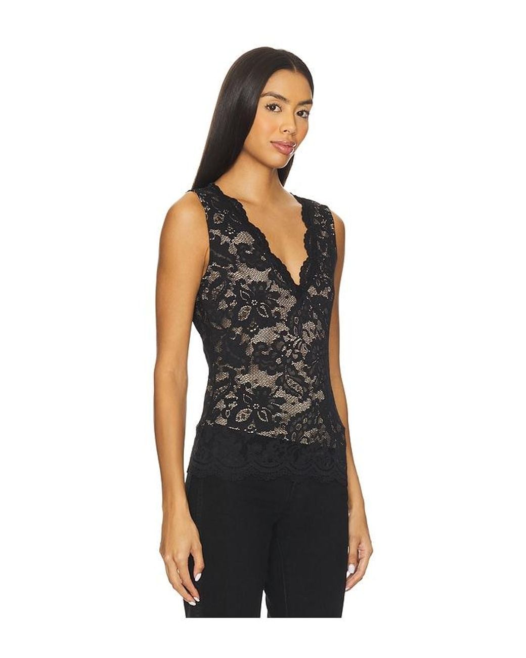 Generation Love Black Leila Stretch Lace Top