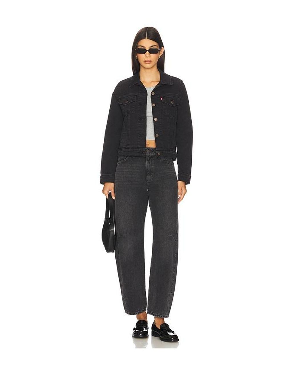 Levi's Black Baggy Dad Barrel Jeans