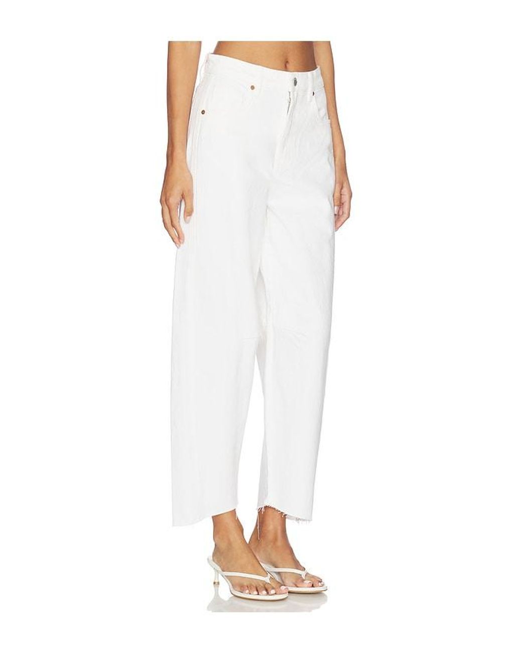Blank NYC White Barrel Jeans