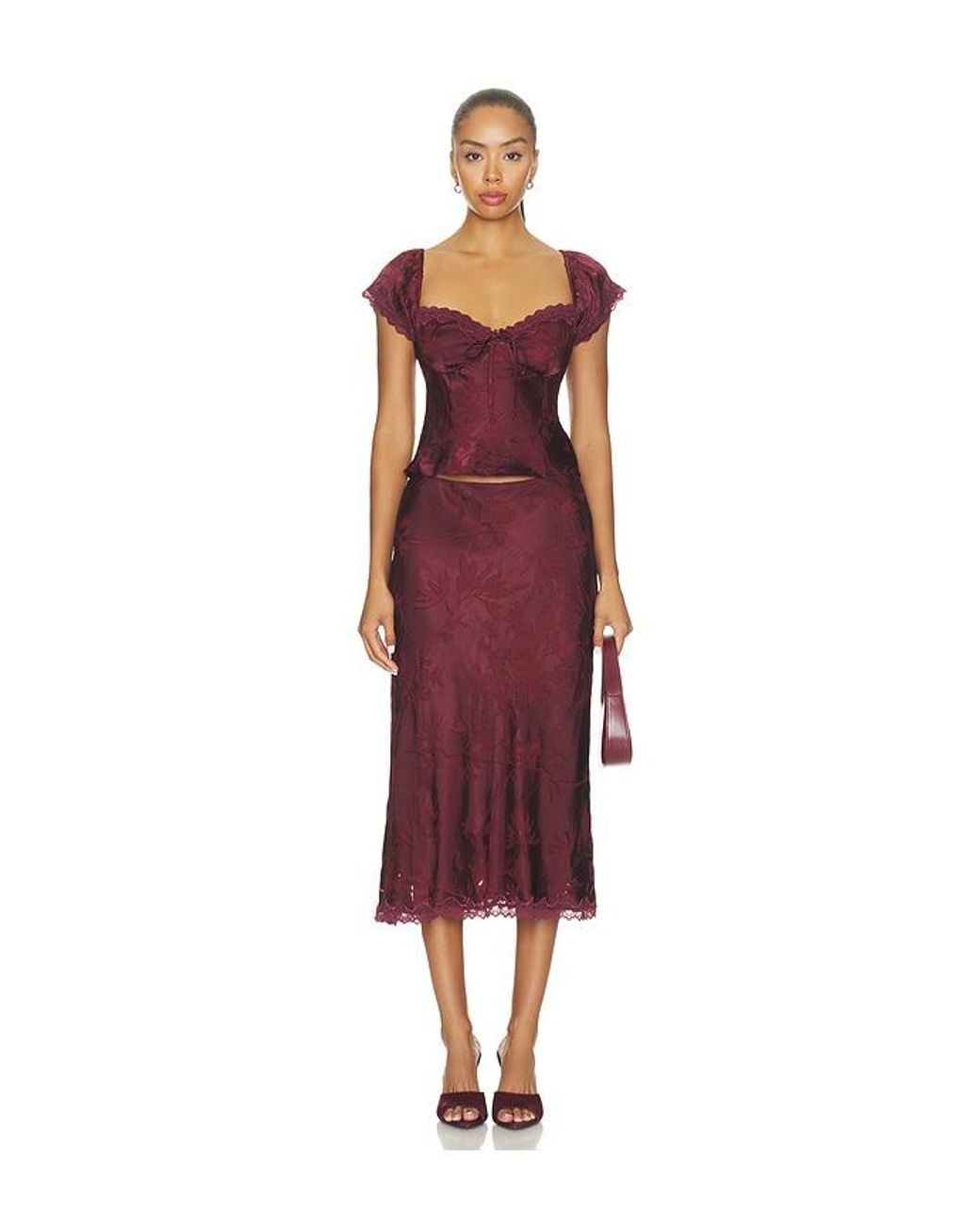Astr Red Windey Skirt