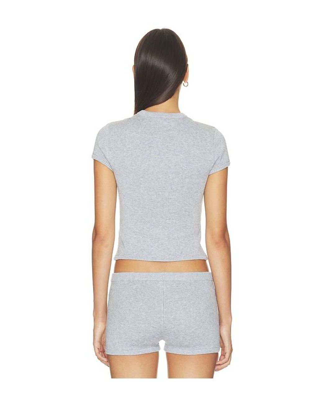 Lovers + Friends Blue Gisselle Argyle Tee