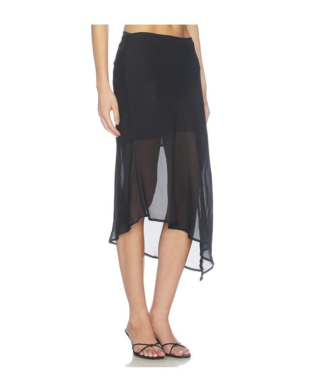 SNDY'S Black Laelia Midi Skirt
