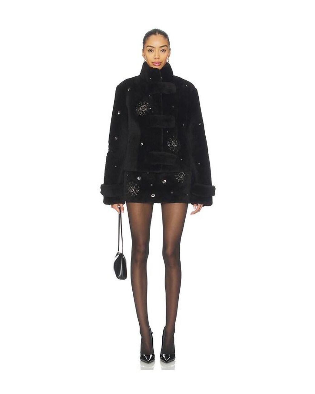 Siedres Black Marla Fur Skirt