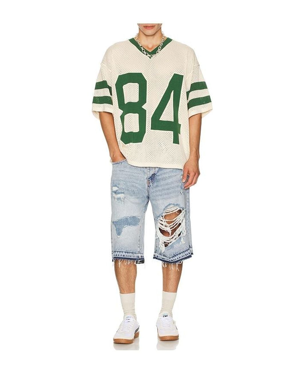 DIET STARTS MONDAY Green Knitted Mesh Jersey for men