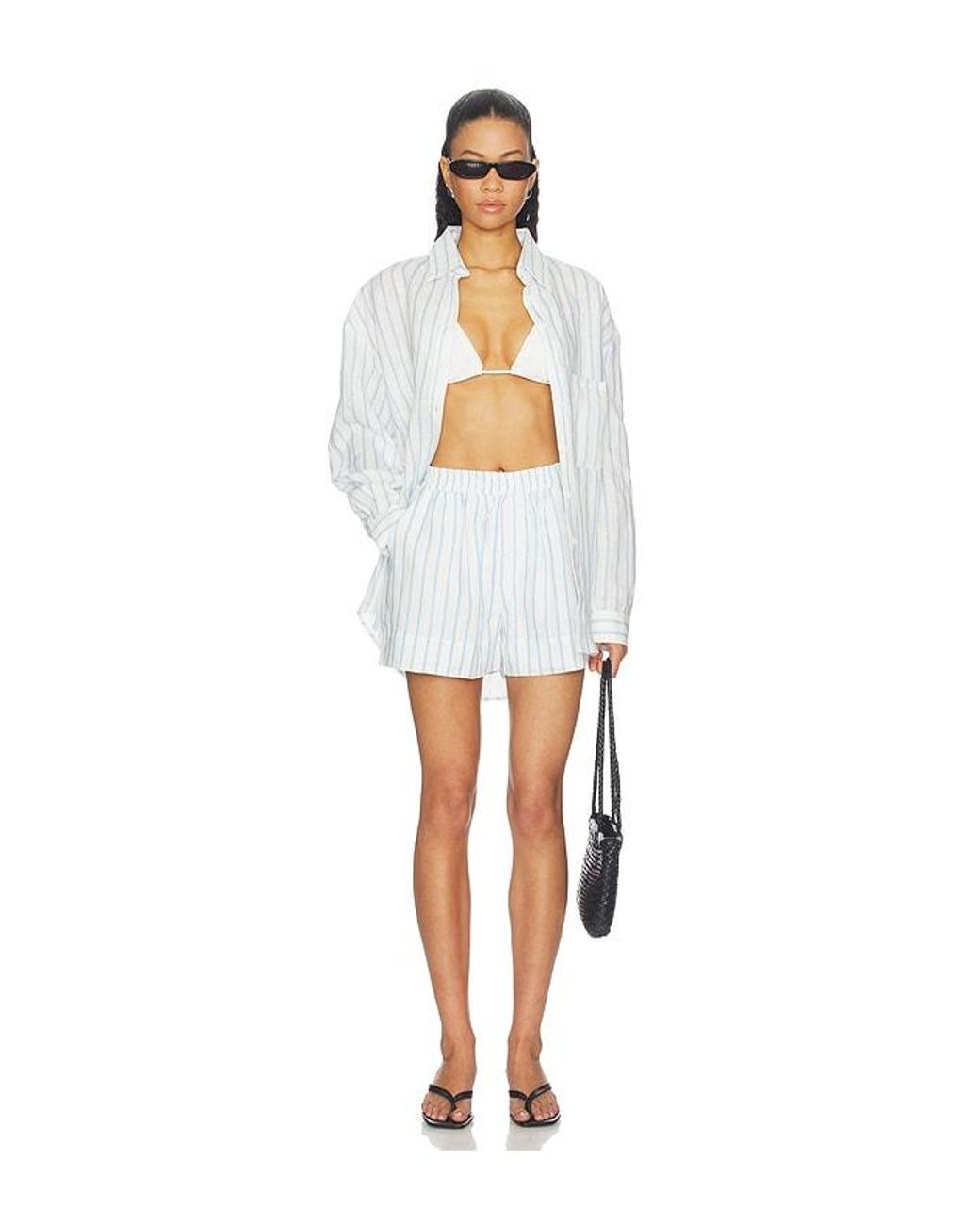 AEXAE White X Revolve Linen Woven Shirt