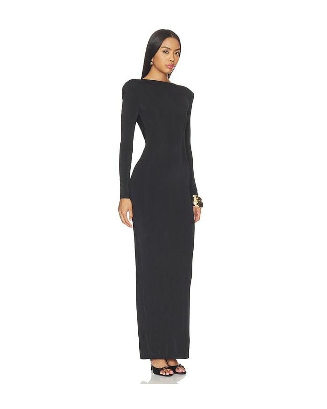 Nookie Black Charlize 2-Way Long Sleeve Maxi Dress