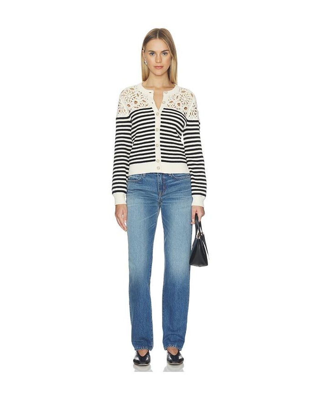 FRAME Multicolor The Coastal Stripe Cardi