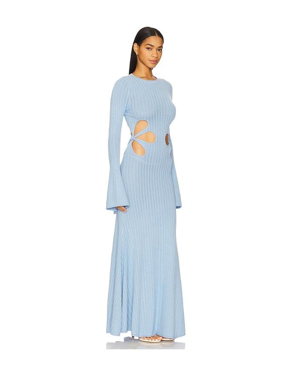 SAU LEE Blue X Revolve Destiny Knit Dress