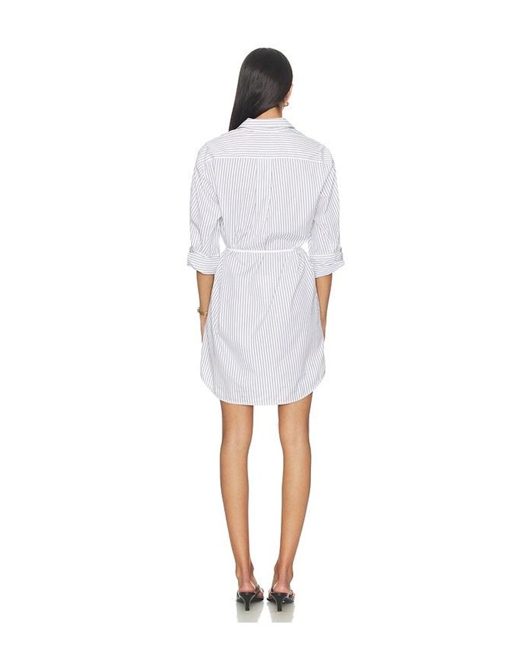 Rag & Bone White Lucia Stripe Mini Dress