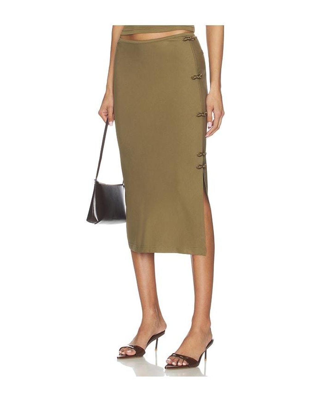 SAU LEE Natural Timo Jersey Skirt