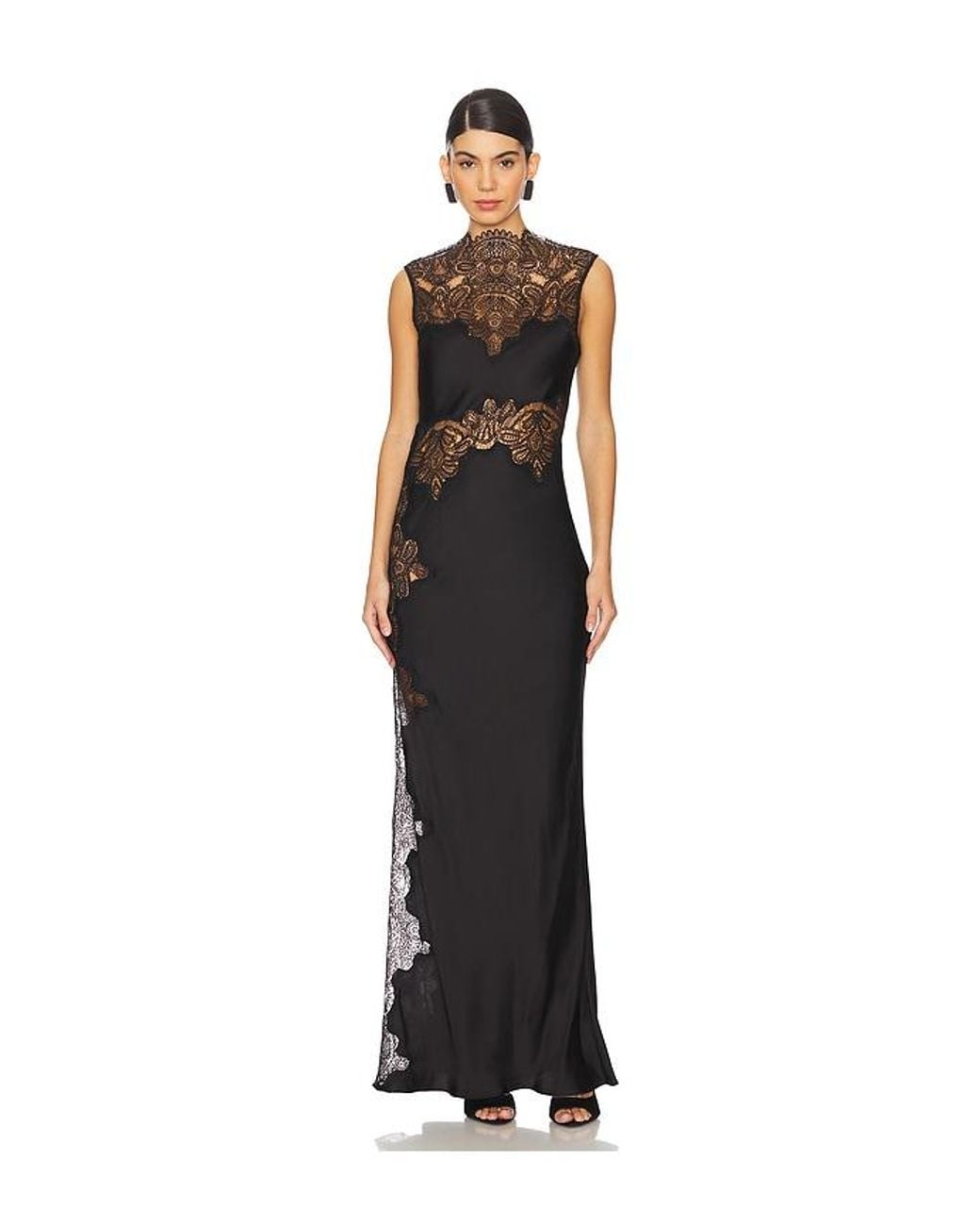 Midi High Collar Lace Dress Shona Joy Jamila Lace High Neck Maxi Dress In White Lyst Midi High Collar Lace Dress Shona Joy Jamila Lace High Neck Maxi Dress In White Lyst