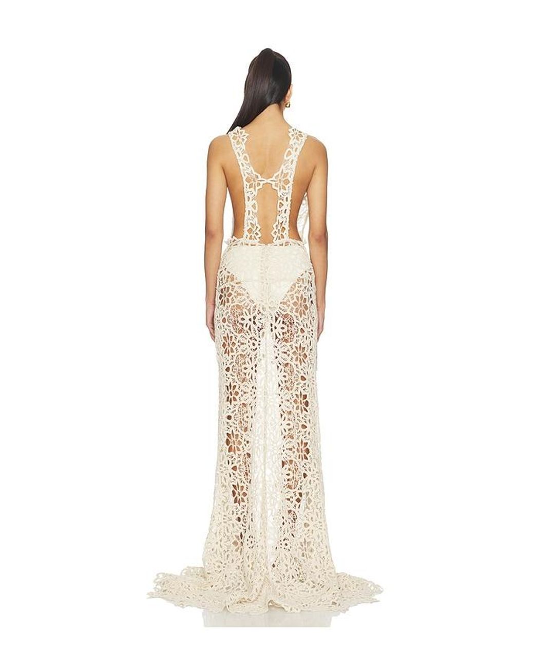 Bronx and Banco Natural Akello Crochet Maxi Dress