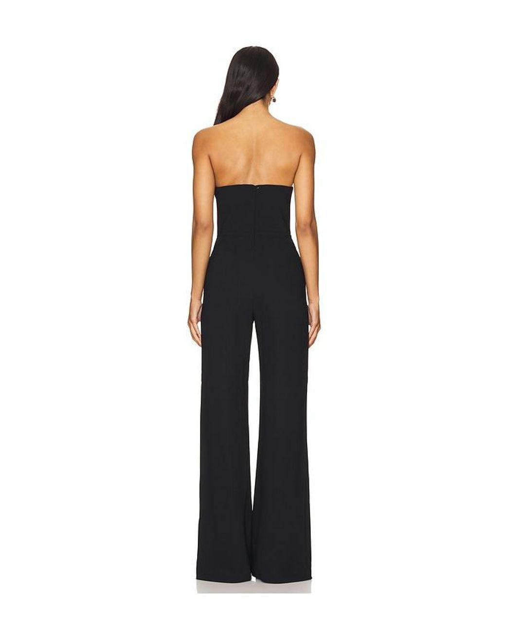 Amanda Uprichard Black Strapless Puzzle Jumpsuit