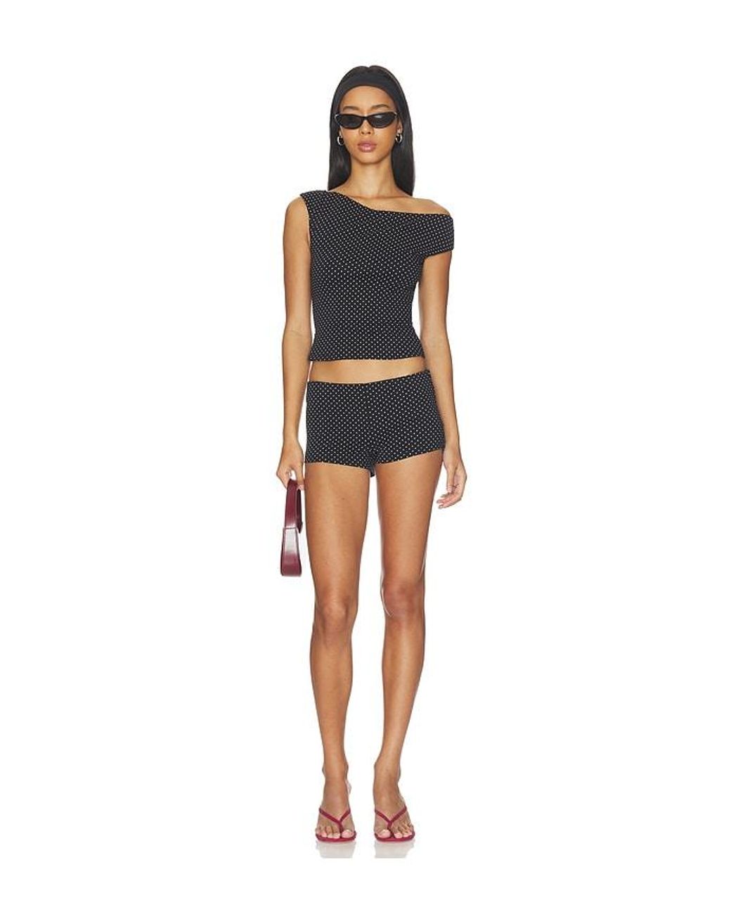 MORE TO COME Black Jackelina Short Set