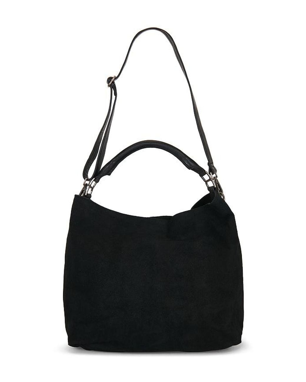 Free People Black Suzie Suede Slouch Tote