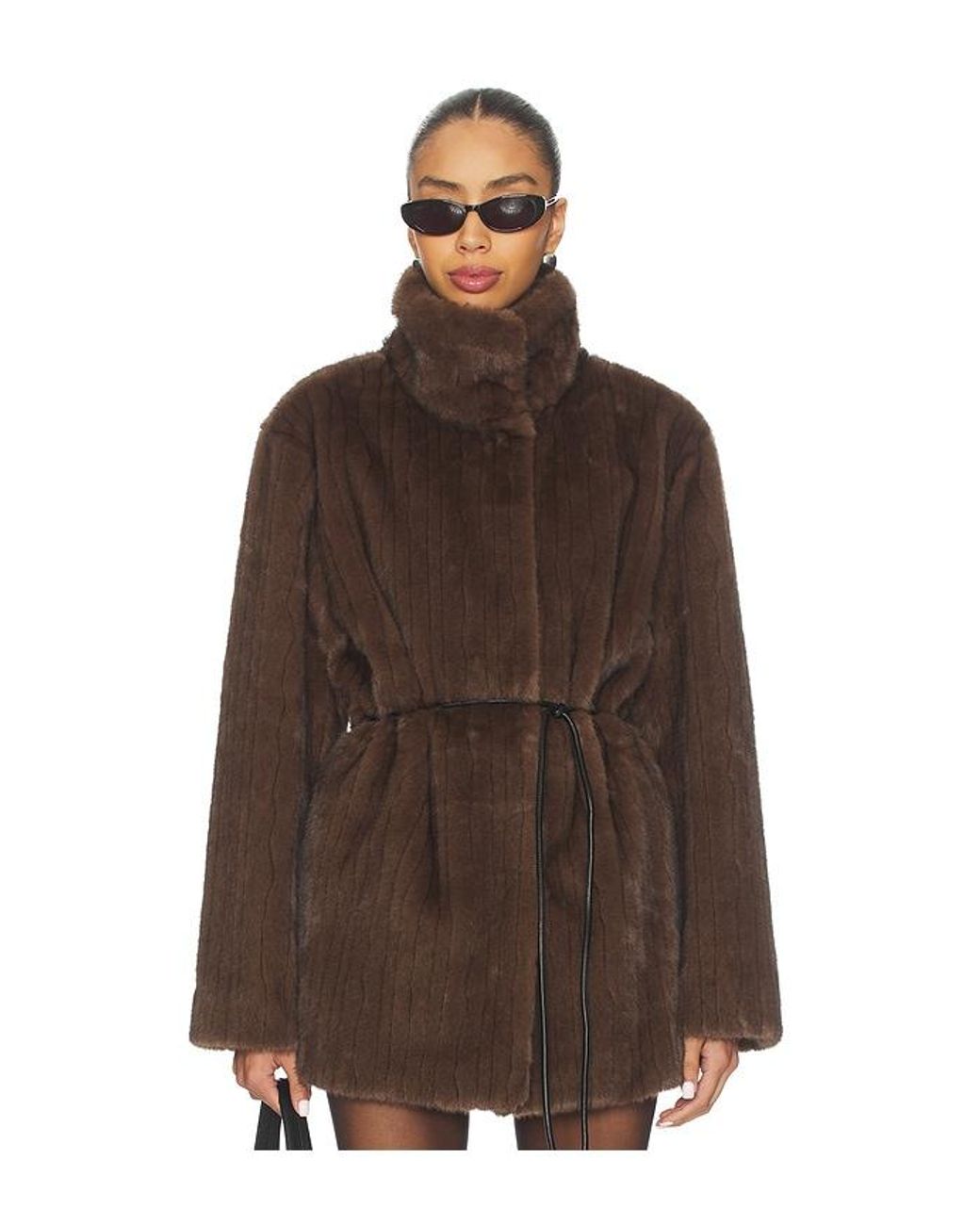 LPA Brown Maria Faux Fur Coat