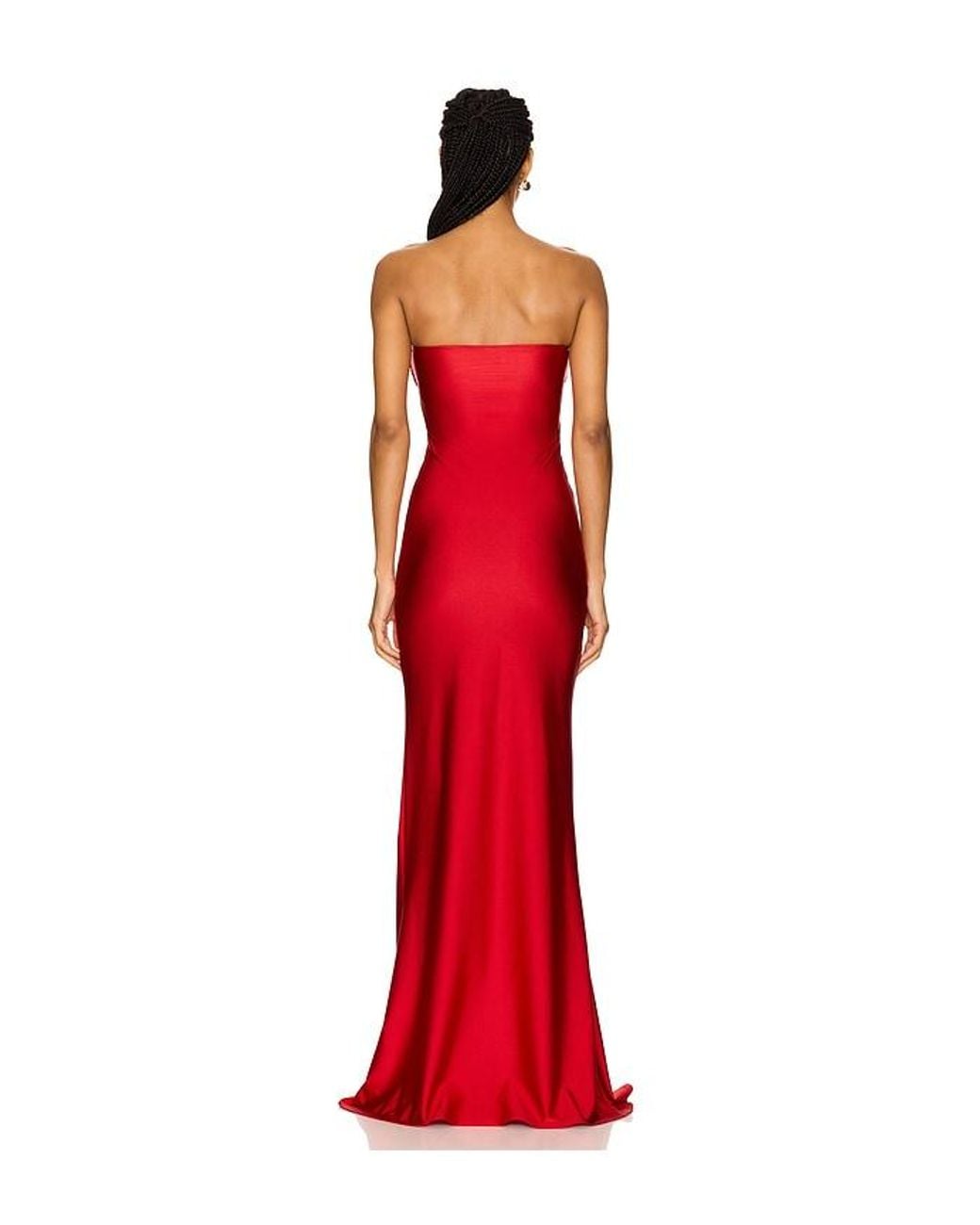 Shani Shemer Red Cascade Maxi Dress