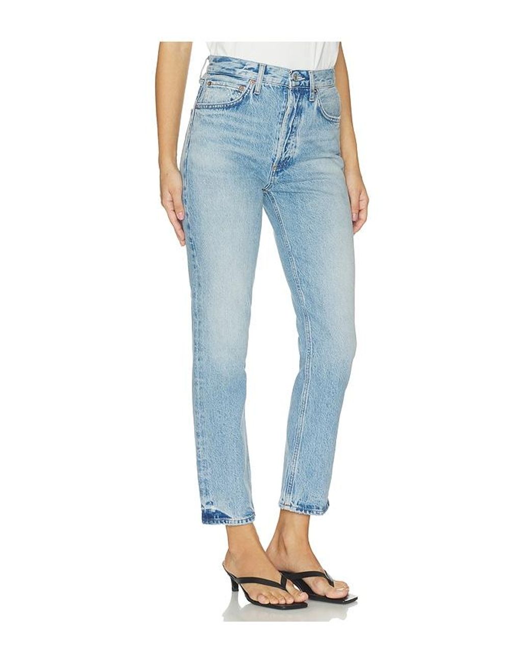 Agolde Blue Riley Crop Jean