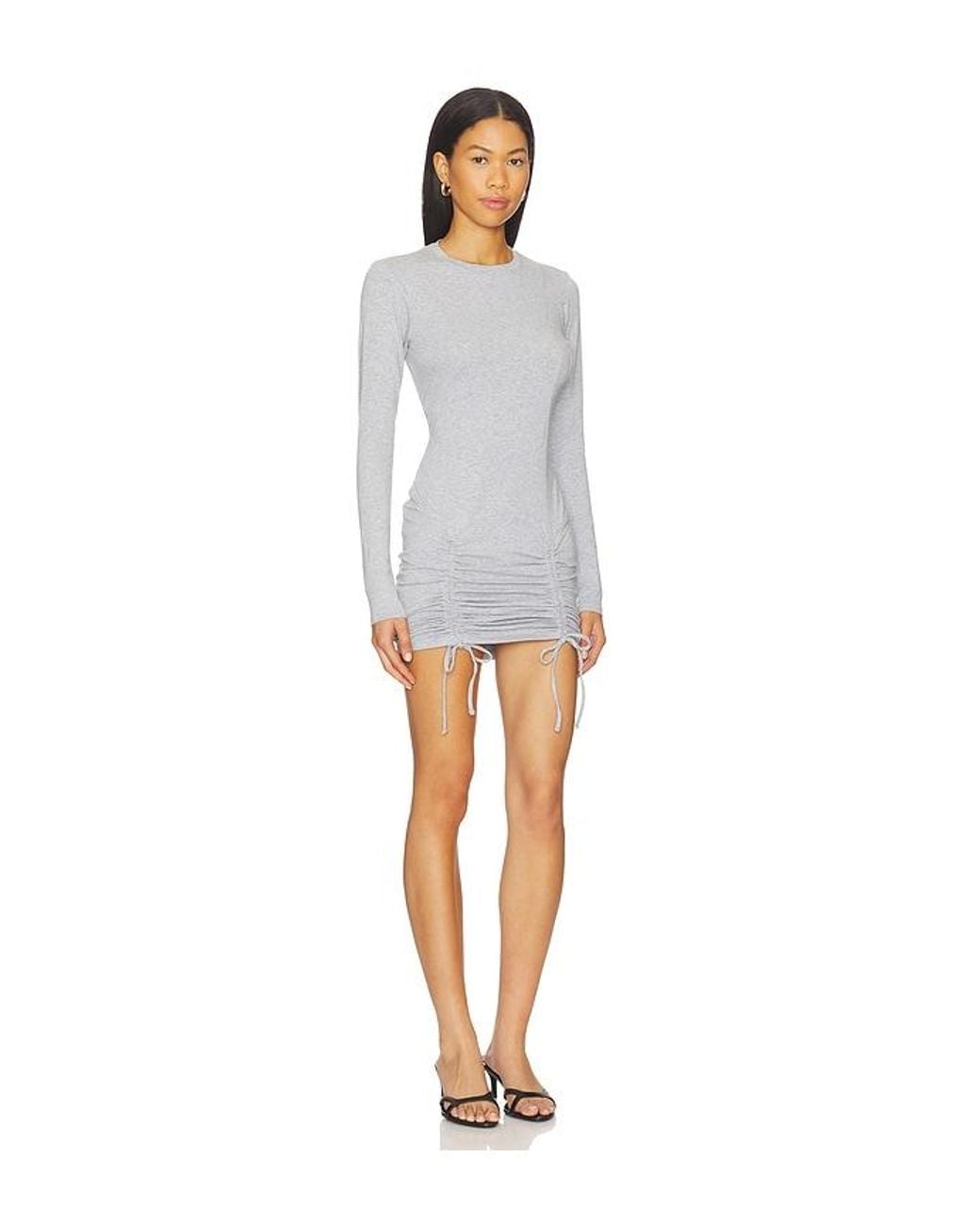 Fleur du Mal Gray Riley Long Sleeve Dress